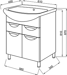 Ceruttispa Мебель для ванной Калабрия 60 – фотография-4